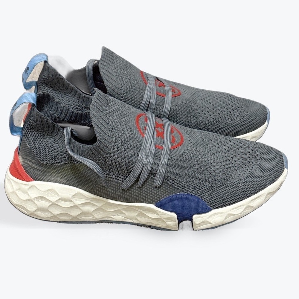 G/FORE MG4+ Mens Golf Shoes Grey Red Blue Knit Spikeless Sneakers G4MS22EF30